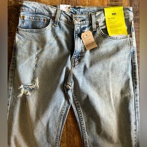 Men’s 511 Levi’s slim fit stretch distressed jeans - 33 x 32